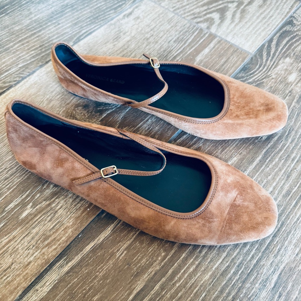 Veronica Beard Brown Suede Flats